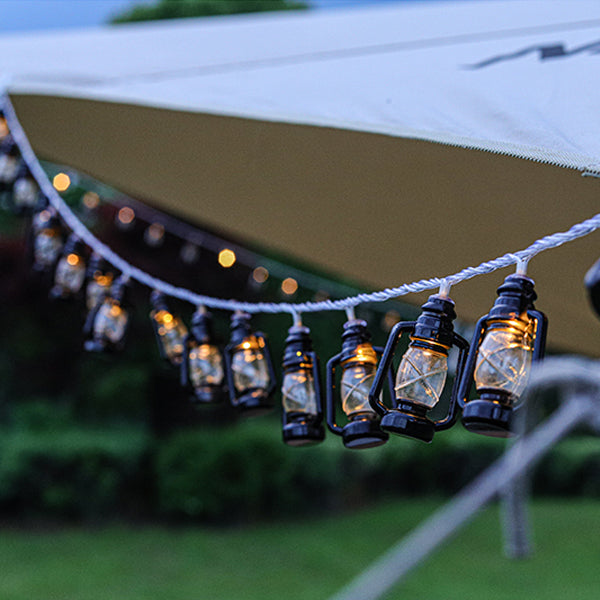 Vintage Festoon String Lights for Outdoor Patio Garden Party Decor, Solar Battery USB Powered LED Strand with 10-100 Warm White Bulbs | Thomler