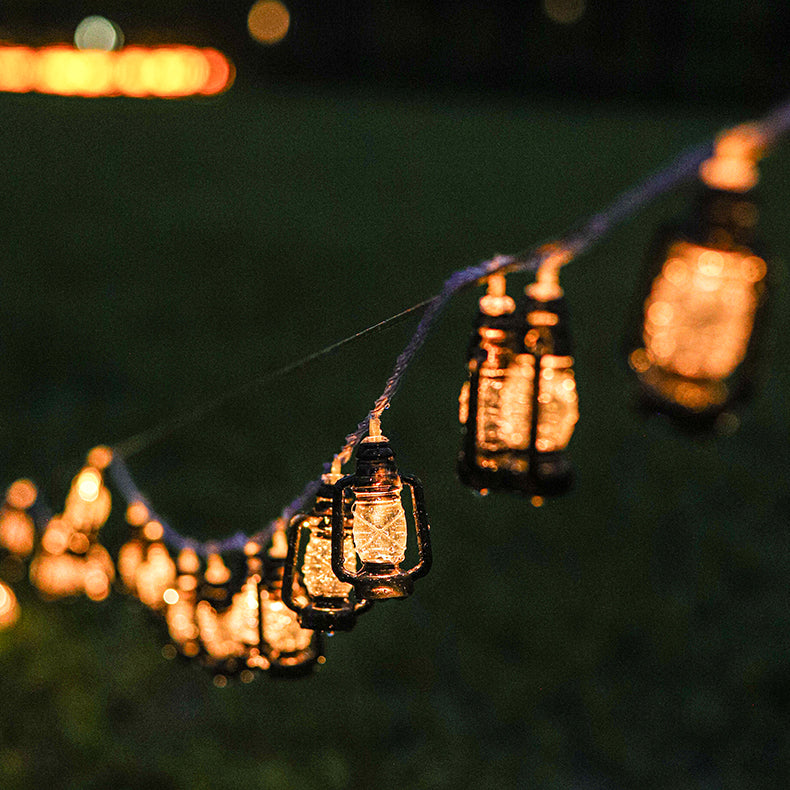 Vintage Festoon String Lights for Outdoor Patio Garden Party Decor, Solar Battery USB Powered LED Strand with 10-100 Warm White Bulbs | Thomler