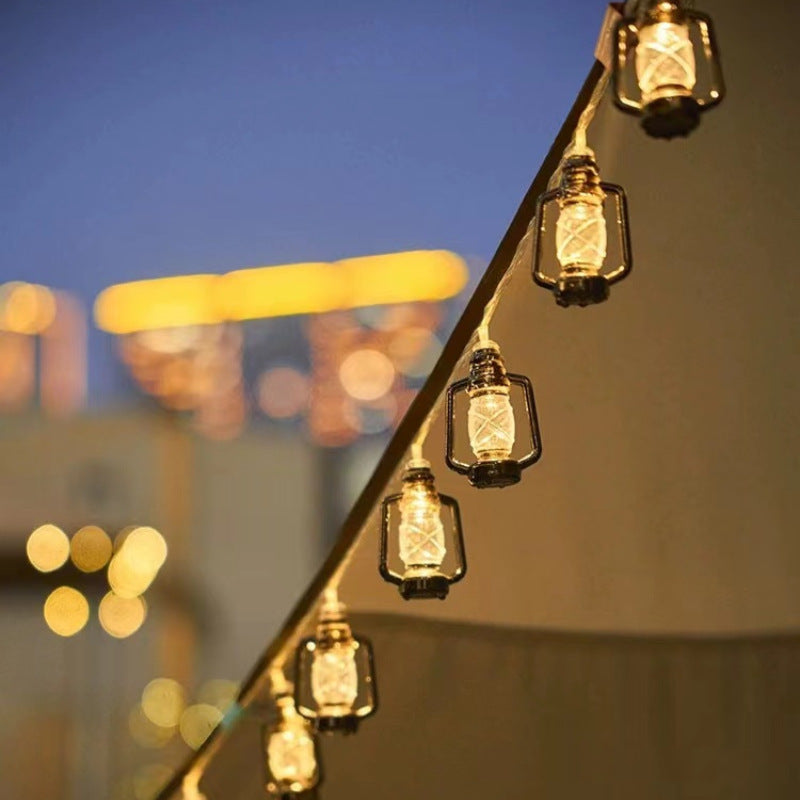 Vintage Festoon String Lights for Outdoor Patio Garden Party Decor, Solar Battery USB Powered LED Strand with 10-100 Warm White Bulbs | Thomler