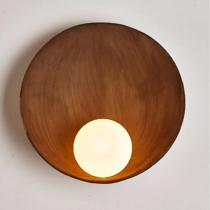 Wall Lamp Resin Iron Glass 9.1 in White Modern Bedside Living Room Bedroom Study Lighting | Thomler