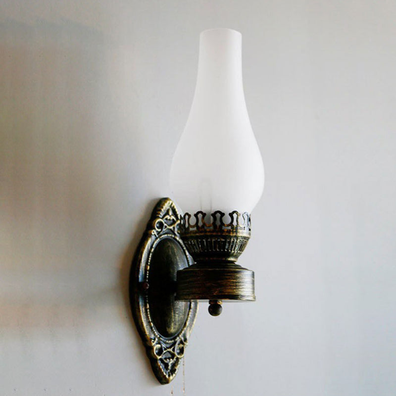 Wall Lamp Glass Bronze 42.0 cm Retro Bedroom Hallway Vintage Oil Style Lighting Fixture E26 Ambient Wall Sconce | Thomler
