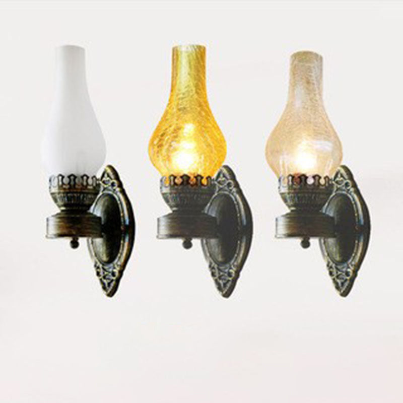 Wall Lamp Glass Bronze 42.0 cm Retro Bedroom Hallway Vintage Oil Style Lighting Fixture E26 Ambient Wall Sconce | Thomler