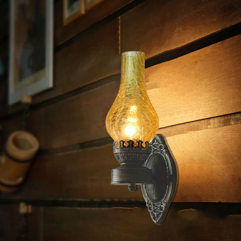 Wall Lamp Glass Bronze 42.0 cm Retro Bedroom Hallway Vintage Oil Style Lighting Fixture E26 Ambient Wall Sconce | Thomler