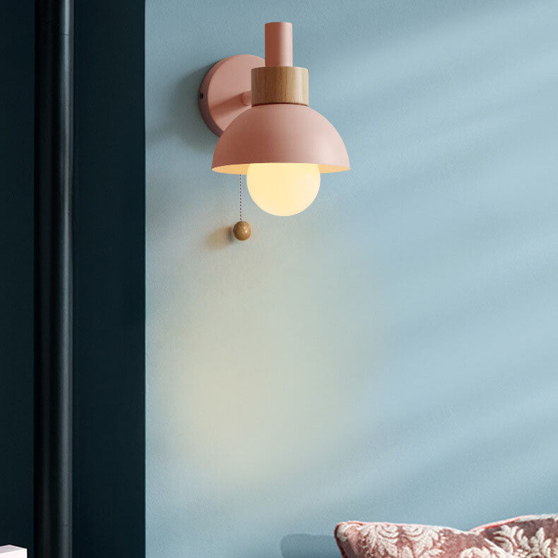 Single-Light Globe Wall Sconce Hardwired Fixture E26 Base Modern Iron & Glass Shade for Bedroom Living Room Hallway Entryway Dining Room | Thomler