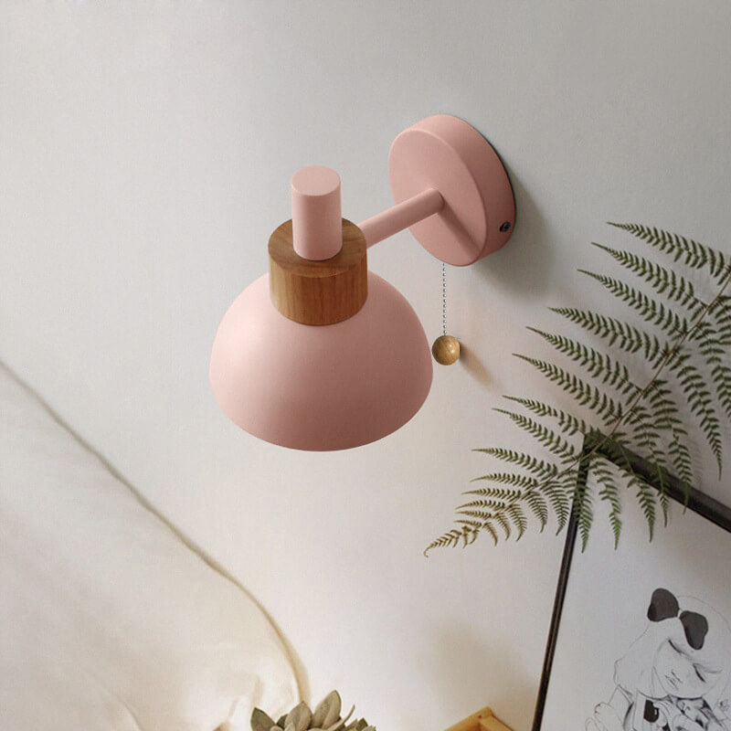Single-Light Globe Wall Sconce Hardwired Fixture E26 Base Modern Iron & Glass Shade for Bedroom Living Room Hallway Entryway Dining Room | Thomler
