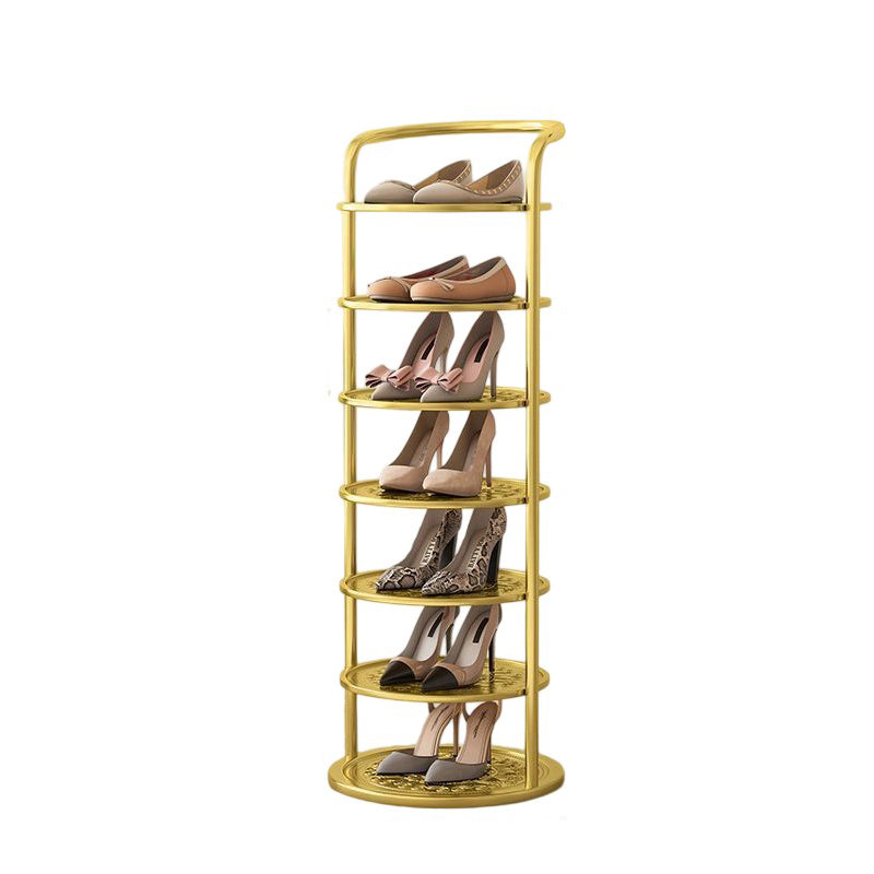 Metal Shoe Rack Tower – Vertical Round Organizer for Entryway & Closet – 5 to 8 Tier Storage | Thomler