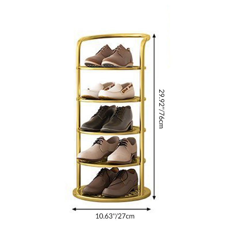 Metal Shoe Rack Tower – Vertical Round Organizer for Entryway & Closet – 5 to 8 Tier Storage | Thomler