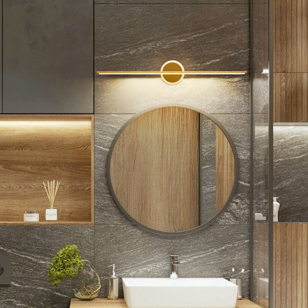 Modern LED Wall Sconce Round or Square Metal Bathroom Vanity Light Fixture with Silicone Diffuser | Thomler