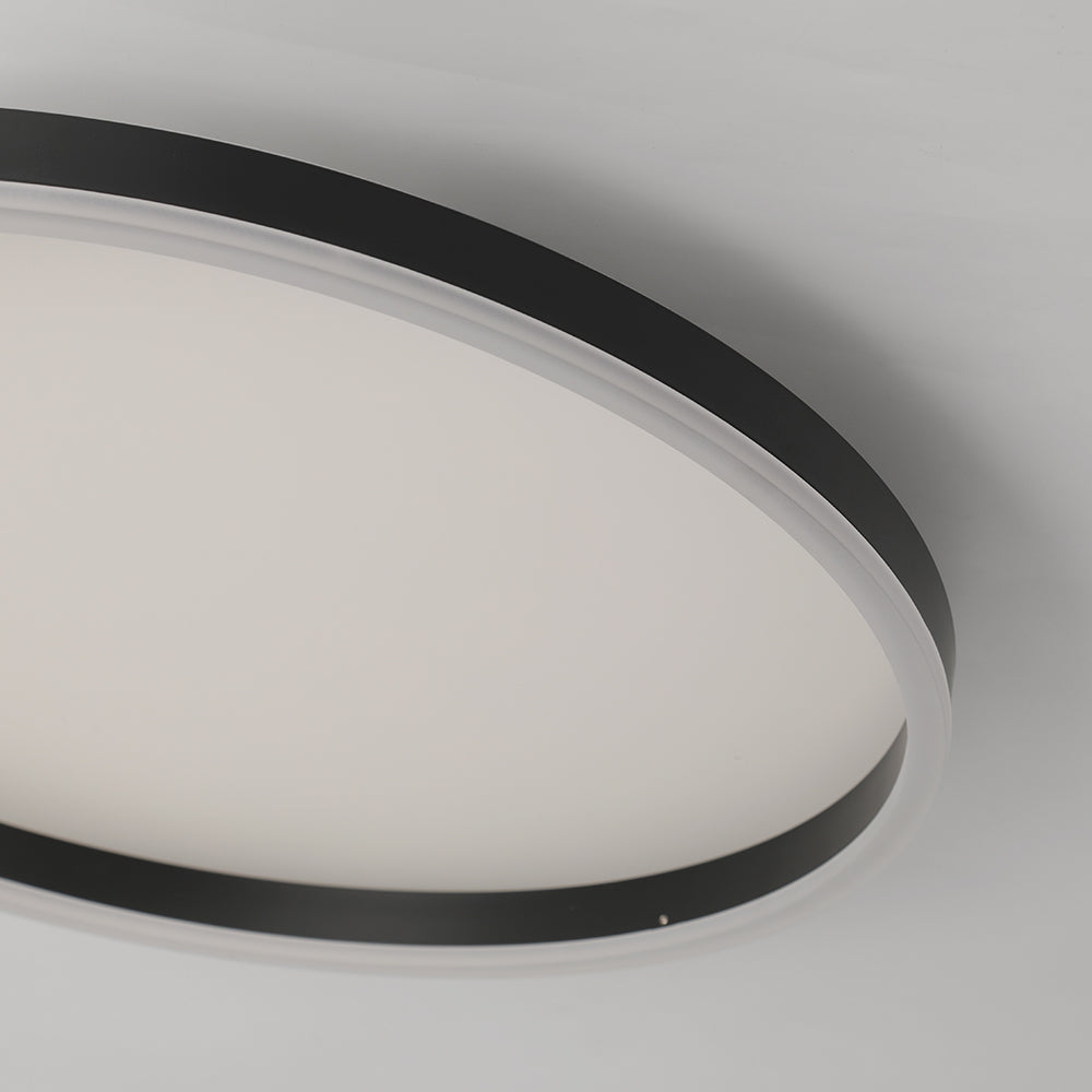 Modern Round LED Ceiling Light Metal Ring Fixture for Bedroom & Living Room | Thomler