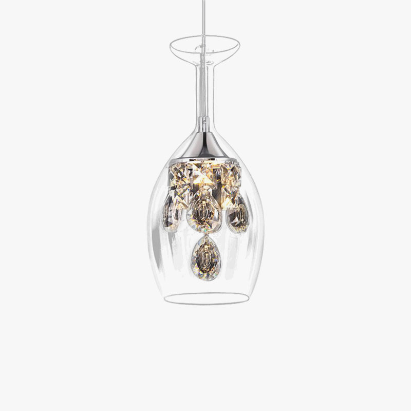 Pendant Light Glass Crystal 53.8 sq ft Indoor Dining Room Kitchen Island Hanging Ceiling Fixture Elegant Modern | Thomler
