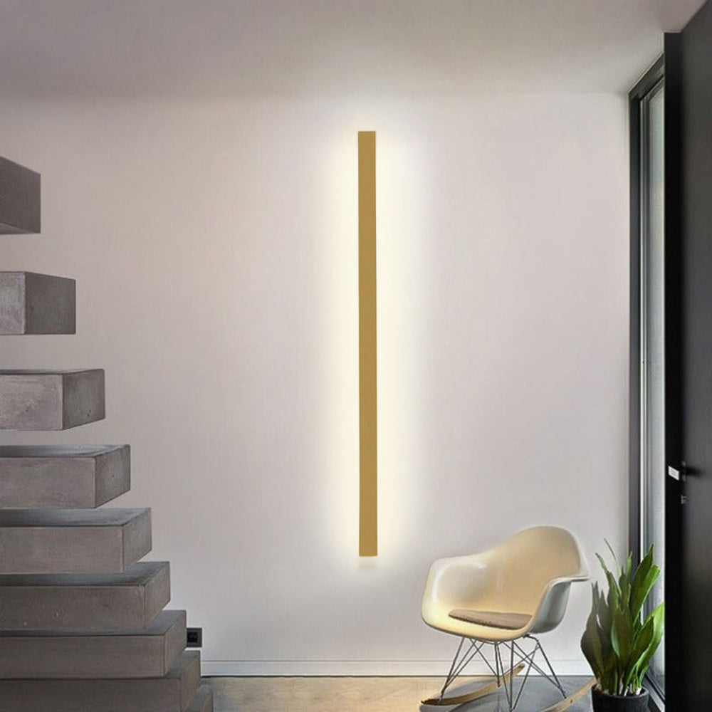 Contemporary Linear LED Wall Light Metal & Acrylic Bedroom Accent 24-47 in | Thomler