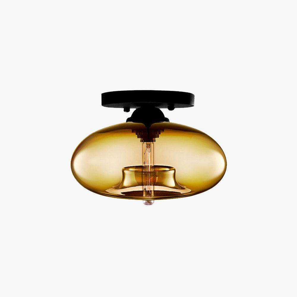 Flush Mount Ceiling Light Glass Dome E26 Indoor Living Room Bedroom Ambient Lighting Fixture Modern | Thomler