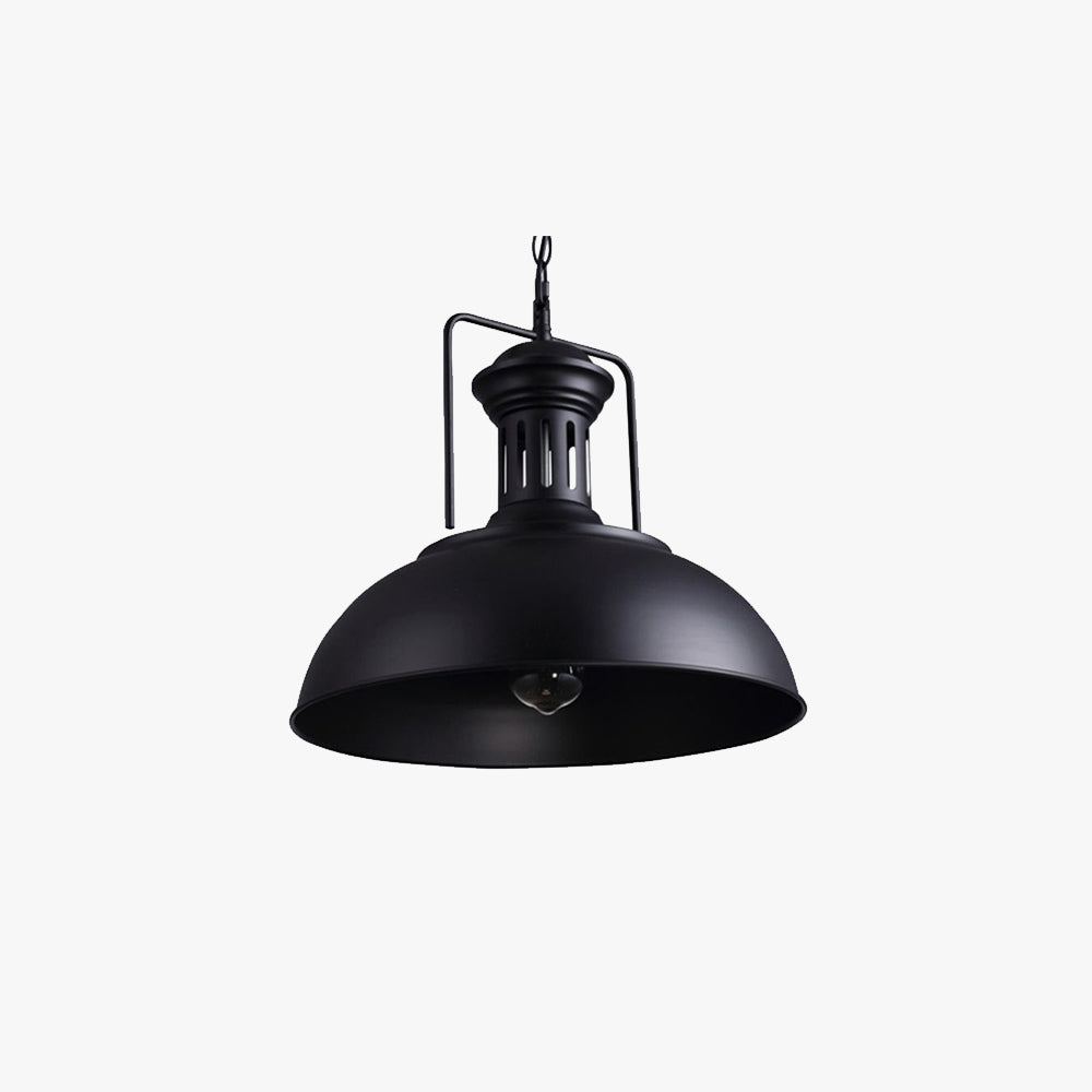 Hanging Industrial Metal Cage Fixture for Kitchen & Dining Room – Adjustable Hardwired Ceiling Lamp | Thomler