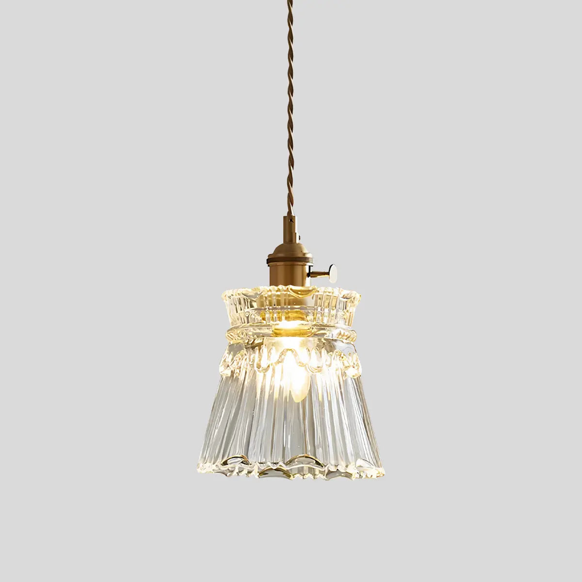 Pendant Light Glass Bronze Adjustable Cable Transparent Dining Room Kitchen Island Hanging Ceiling Lamp | Thomler