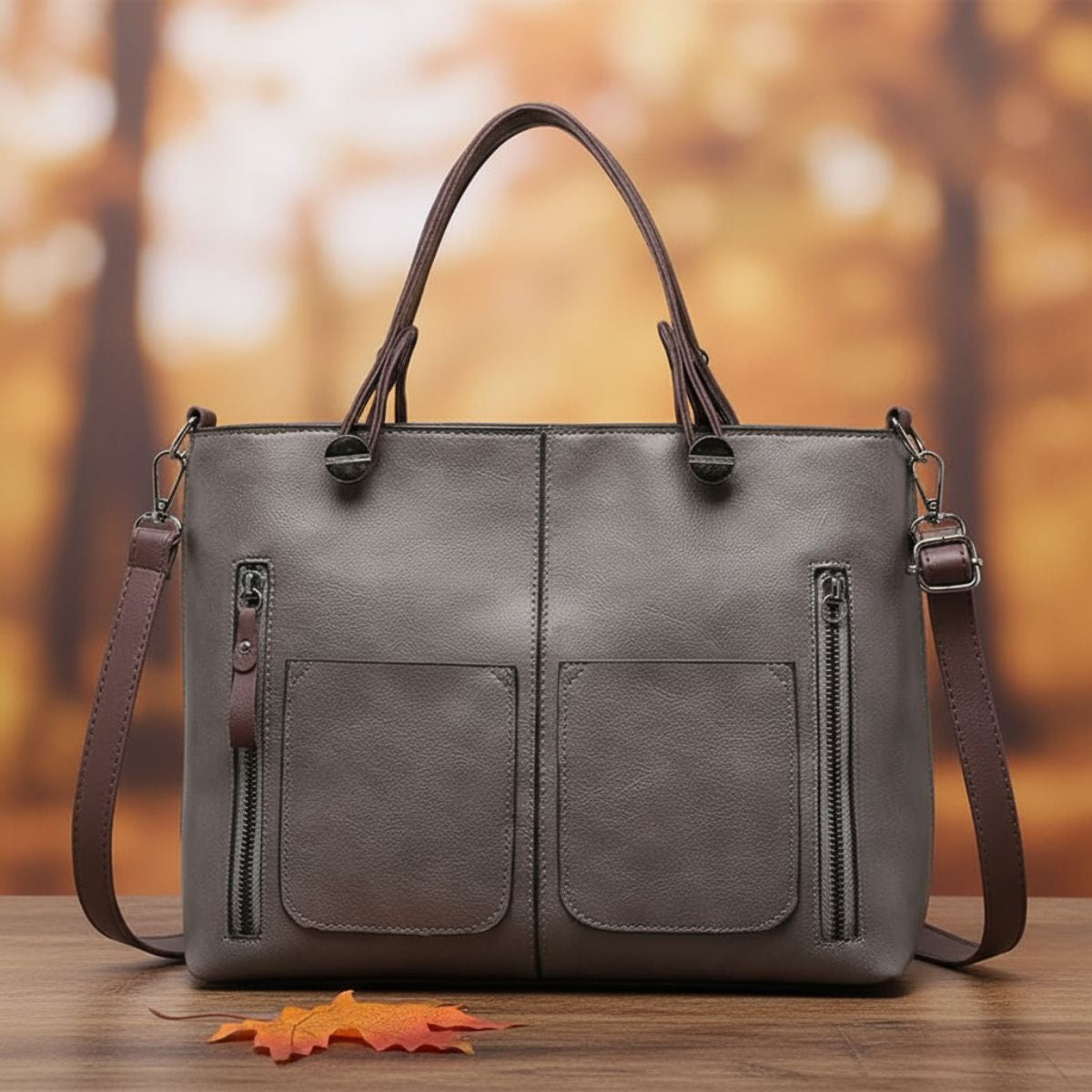 Genuine Leather Shoulder Bag with Adjustable Strap - Flap Closure Handbag for Women, Everyday Crossbody Purse | Thomler