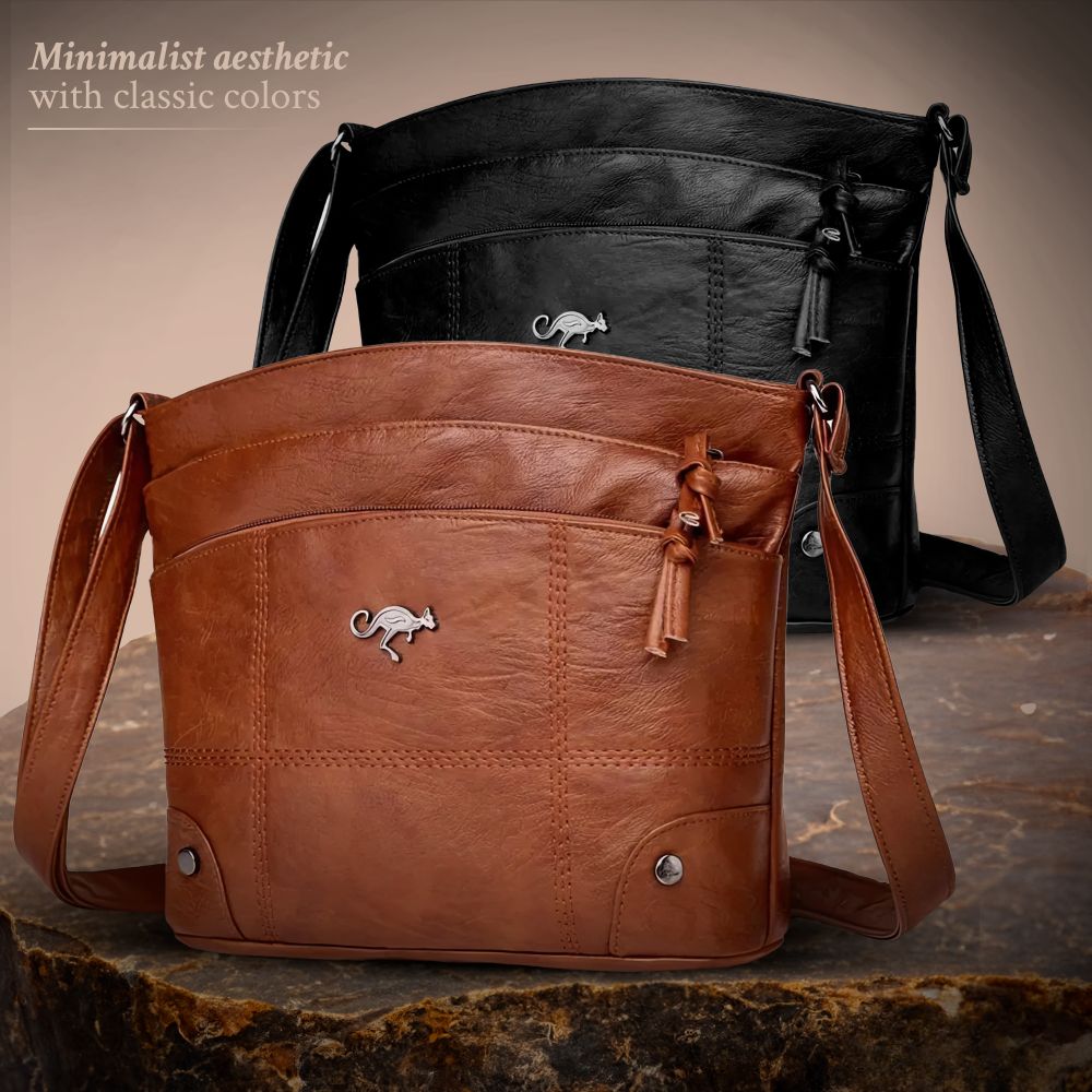 Handcrafted Full-Grain Leather Tote Bag for Women | Vintage Crossbody Shoulder Purse with Premium Patina Finish | Everyday Carryall | Thomler