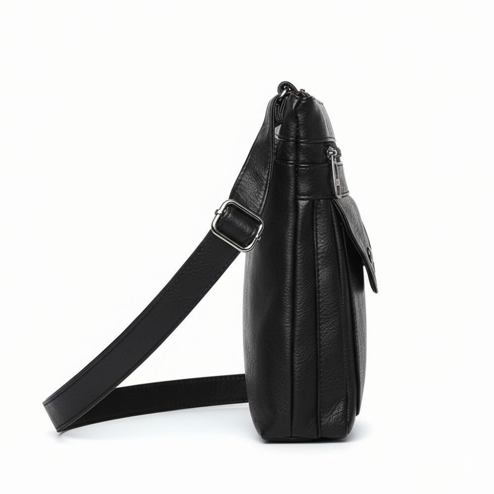 Retro Crossbody Purse – Compact Vegan Leather Shoulder Bag with Adjustable Strap for Women – Everyday Organizer Handbag | Thomler