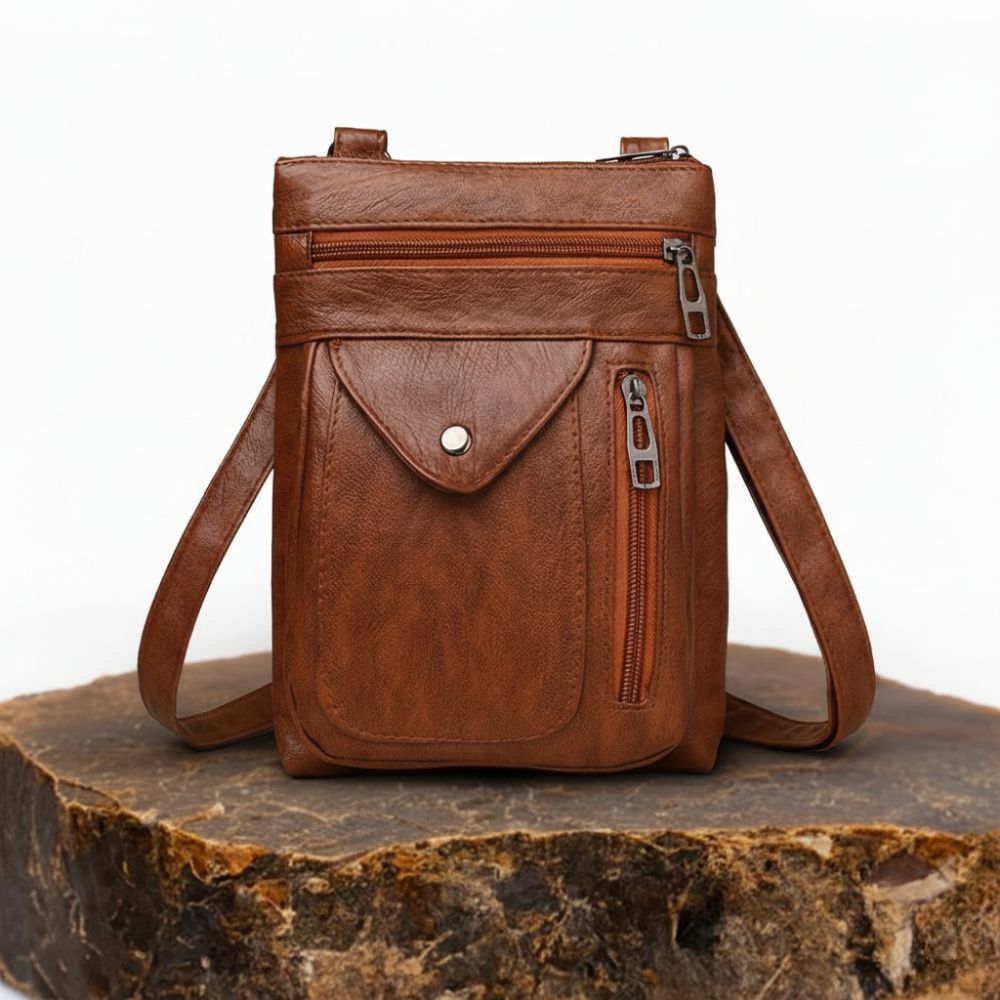 Retro Crossbody Purse – Compact Vegan Leather Shoulder Bag with Adjustable Strap for Women – Everyday Organizer Handbag | Thomler