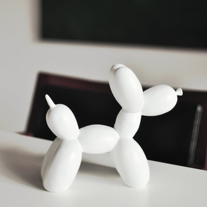 Balloon Dog Sculpture Resin 20.0 cm Modern Living Room Shelf Decor Contemporary Art Object Kids Room Ornament | Thomler