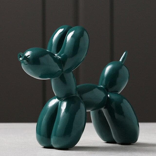 Balloon Dog Sculpture Resin 20.0 cm Modern Living Room Shelf Decor Contemporary Art Object Kids Room Ornament | Thomler