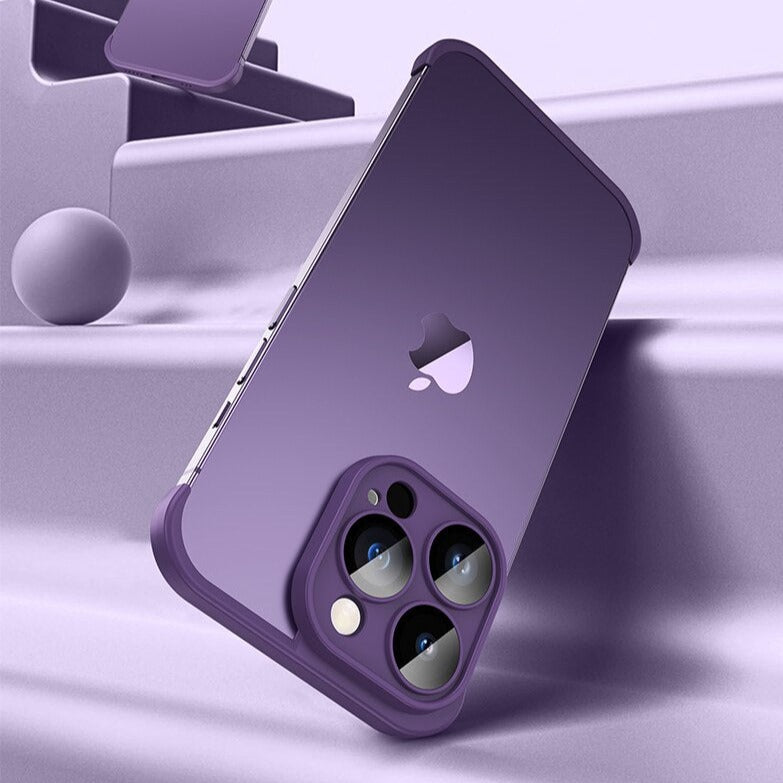 Slim Edge Protection iPhone Case with Camera Guard for 14 15 16 17 Pro Max Air Plus – Top Bottom Frame Design Wireless Charging Compatible | Thomler