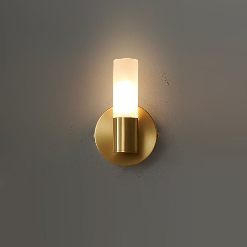 Modern Wall Sconce with Energy-Efficient LED Lighting for Bedroom, Hallway & Living Room | Classic Metal & Glass Indoor Fixture | Thomler