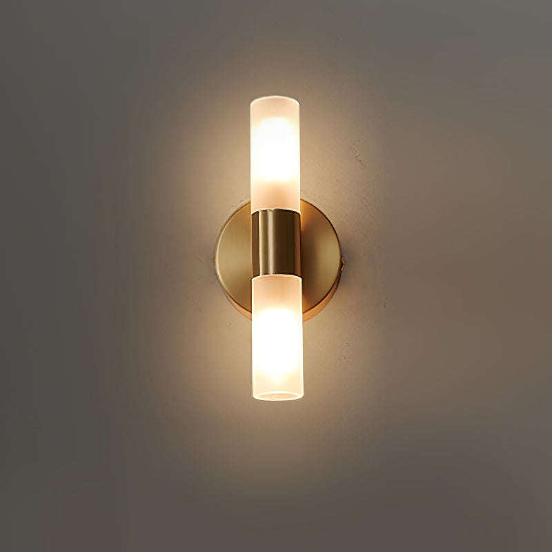 Modern Wall Sconce with Energy-Efficient LED Lighting for Bedroom, Hallway & Living Room | Classic Metal & Glass Indoor Fixture | Thomler