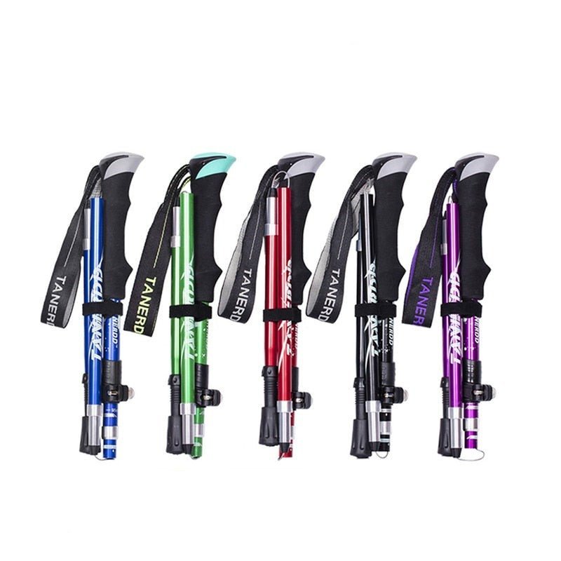 Collapsible Telescoping Hiking Poles with Comfort Grip Handles for Trail Walking & Mountain Climbing | Thomler
