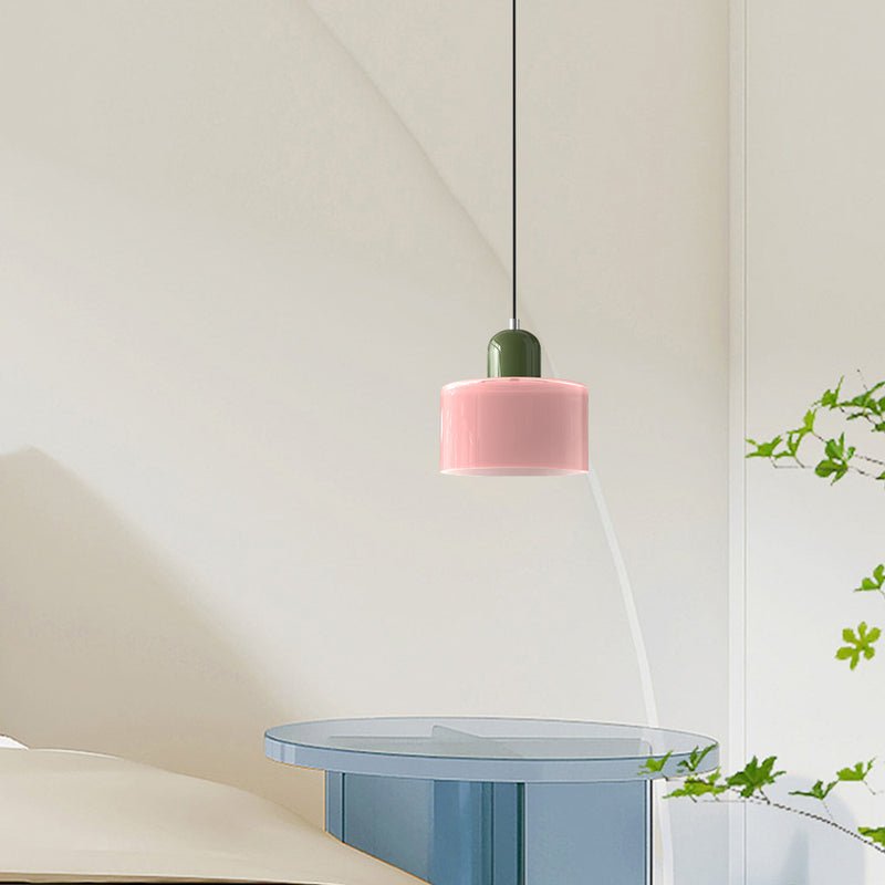 Handwoven Glass Pendant Light Bauhaus Style Indoor Hanging Lamp Adjustable Cable for Dining Room Kitchen Home Office | Thomler