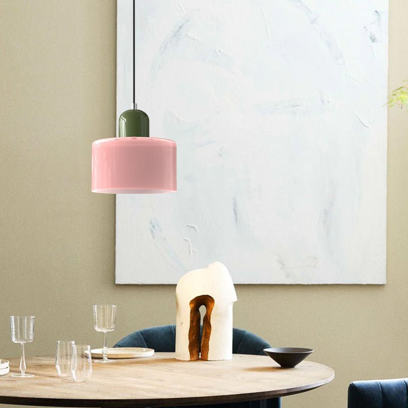Handwoven Glass Pendant Light Bauhaus Style Indoor Hanging Lamp Adjustable Cable for Dining Room Kitchen Home Office | Thomler