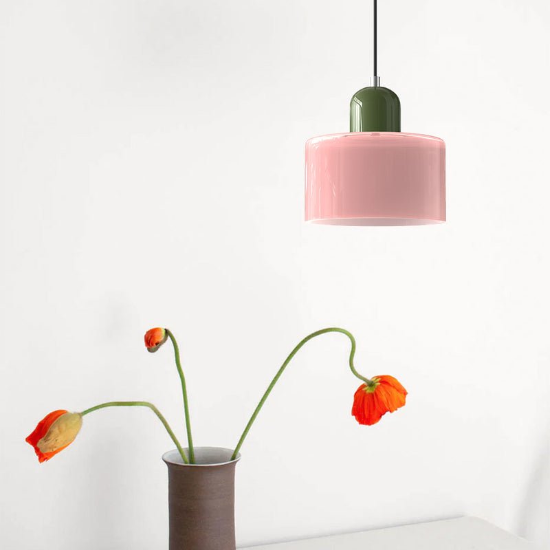 Handwoven Glass Pendant Light Bauhaus Style Indoor Hanging Lamp Adjustable Cable for Dining Room Kitchen Home Office | Thomler