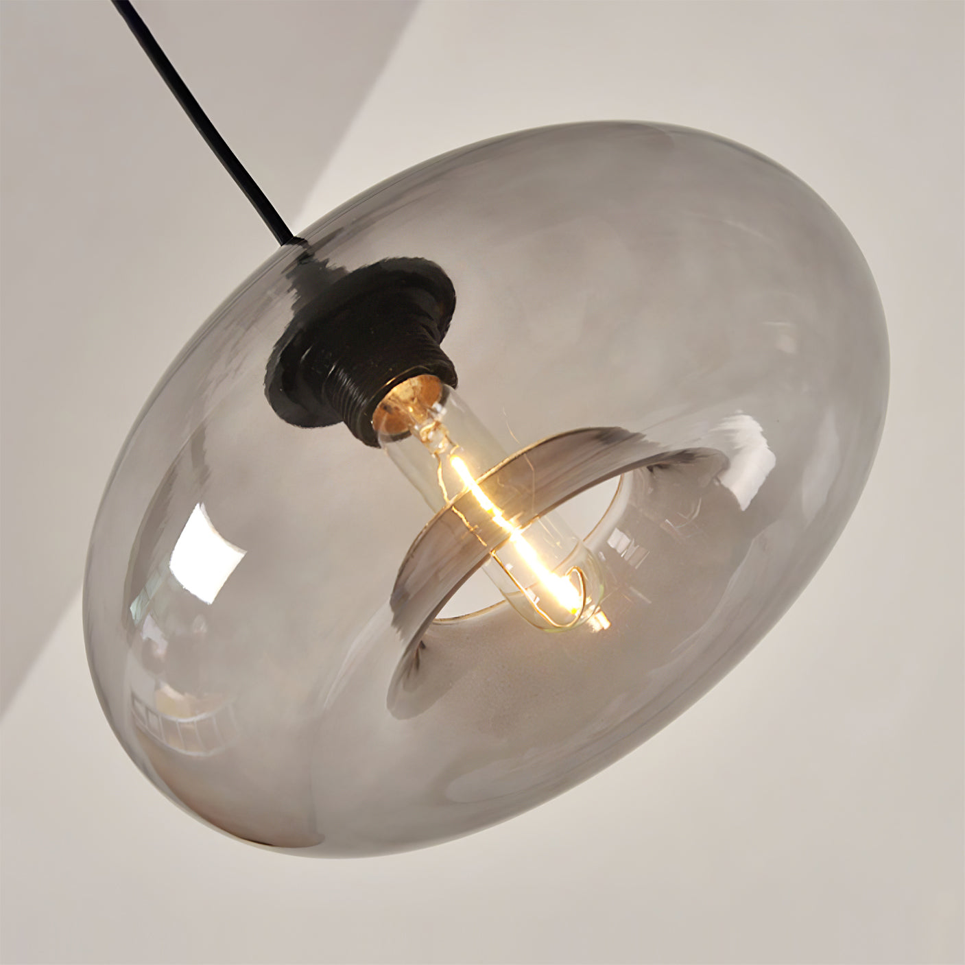 Pendant Light Glass 11 in Clear Indoor Ceiling LED E26 E27 Dining Room Kitchen Hanging Fixture | Thomler