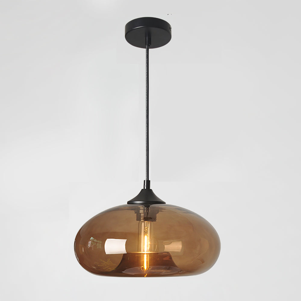 Pendant Light Glass 11 in Clear Indoor Ceiling LED E26 E27 Dining Room Kitchen Hanging Fixture | Thomler