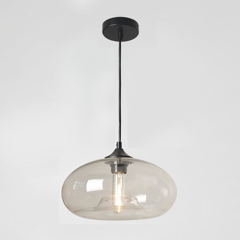 Pendant Light Glass 11 in Clear Indoor Ceiling LED E26 E27 Dining Room Kitchen Hanging Fixture | Thomler