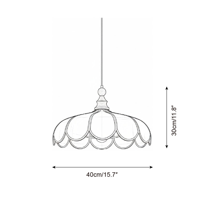 Pendant Lamp Abaca Shade 15.7 in 11.8 in Walnut Beige Black Dining Room Kitchen Island Hanging Light Vintage Style | Thomler