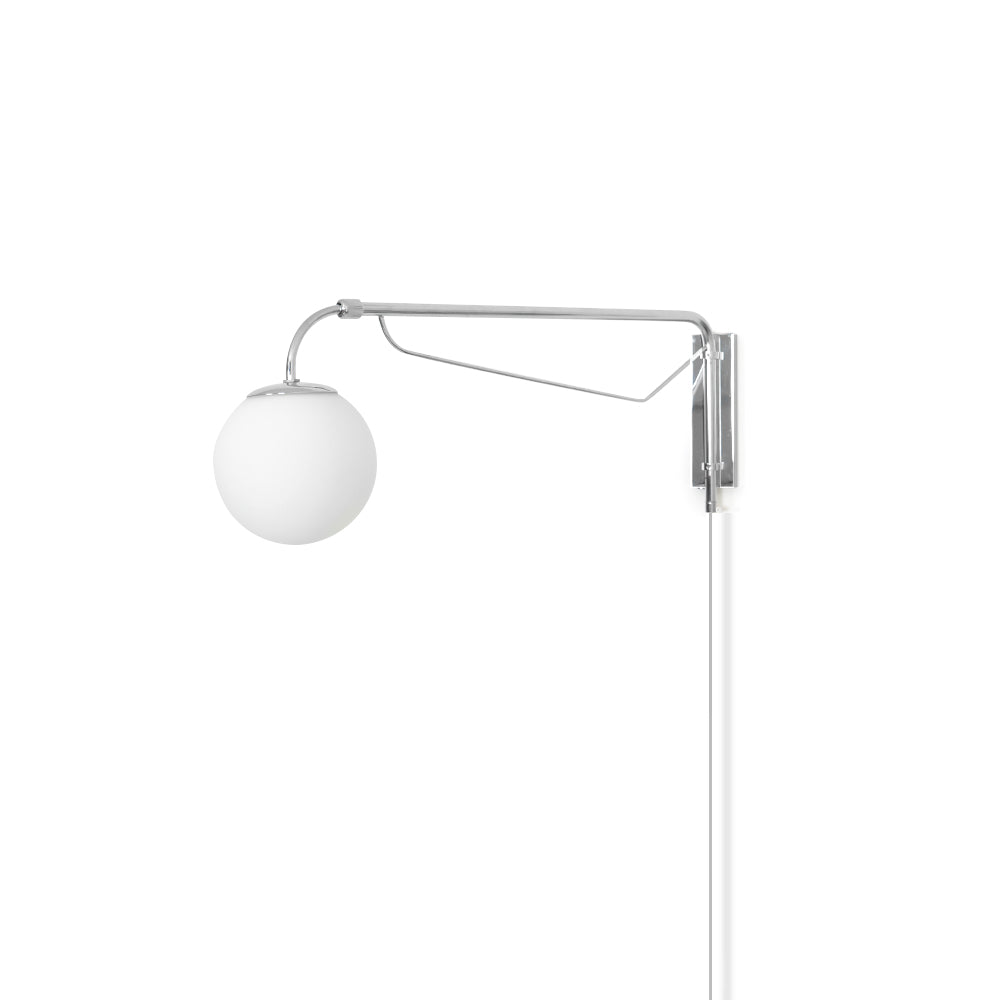 Wall Lamp Metal Adjustable 25.6 in Chrome Indoor LED E26 E27 Reading Light | Thomler