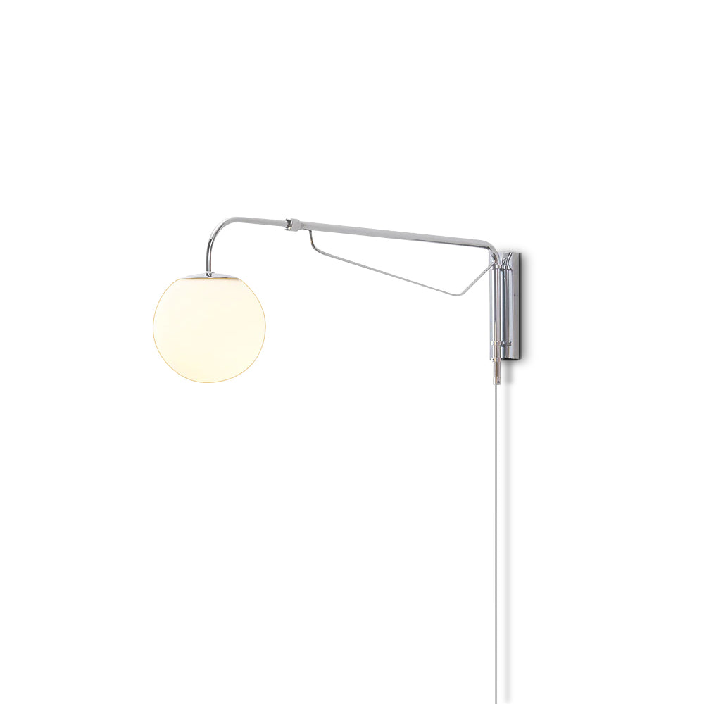 Wall Lamp Metal Adjustable 25.6 in Chrome Indoor LED E26 E27 Reading Light | Thomler