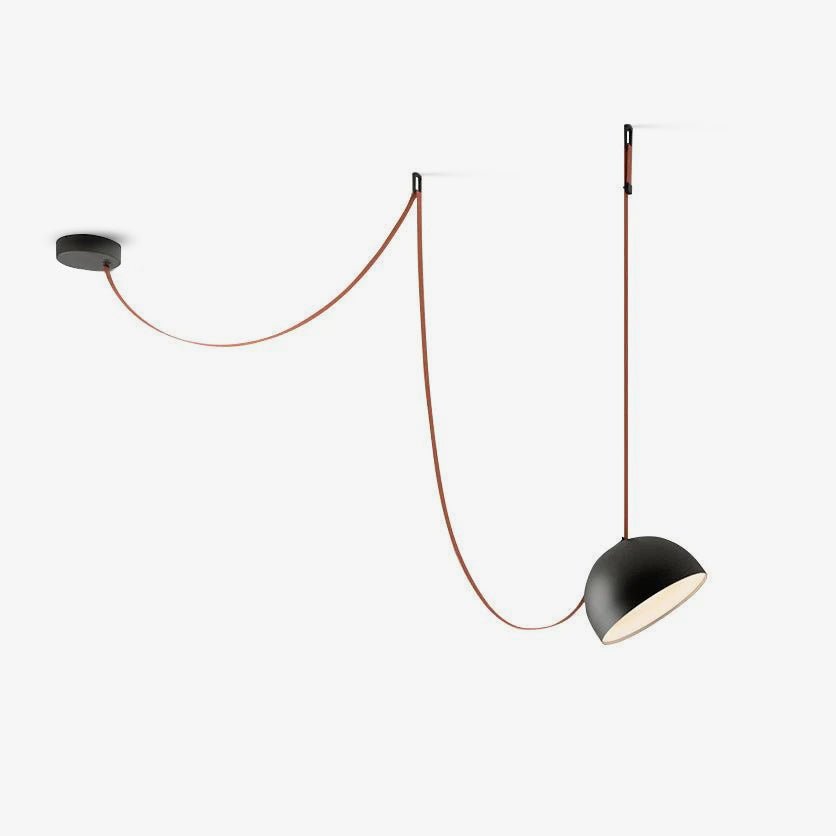 Contemporary Fabric Strap Ceiling Light with 360° Glow – Adjustable Hanging Height | Thomler