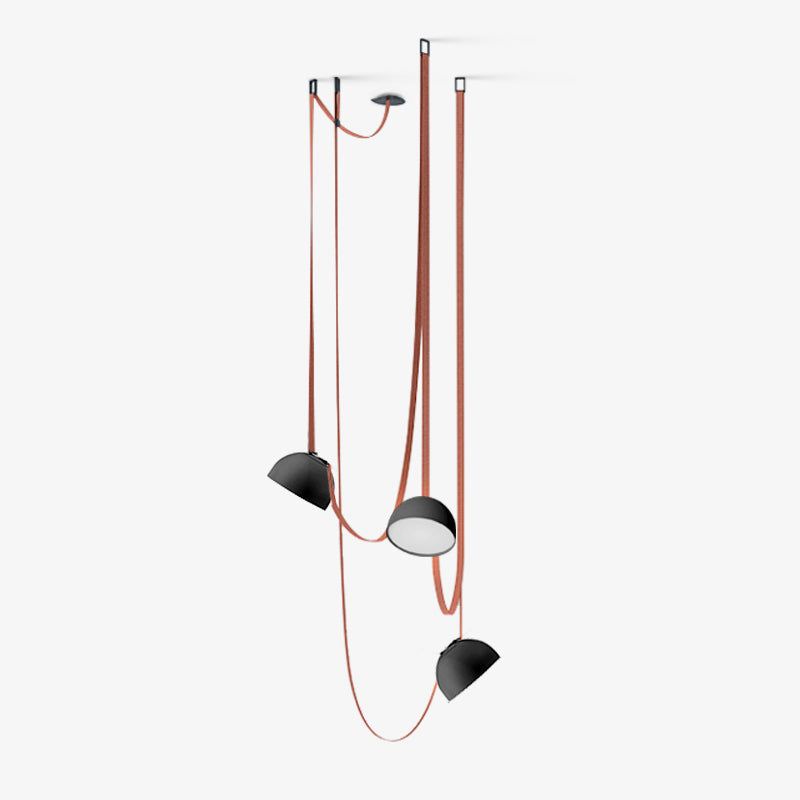 Contemporary Fabric Strap Ceiling Light with 360° Glow – Adjustable Hanging Height | Thomler