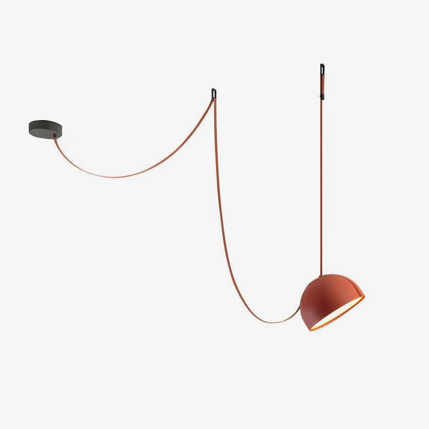 Contemporary Fabric Strap Ceiling Light with 360° Glow – Adjustable Hanging Height | Thomler
