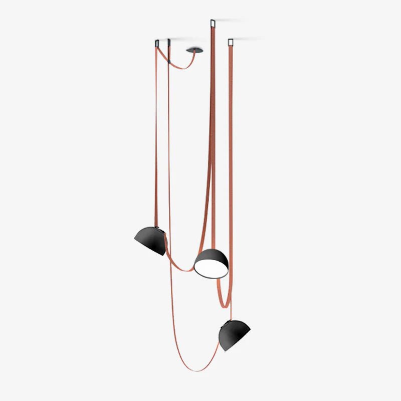 Contemporary Fabric Strap Ceiling Light with 360° Glow – Adjustable Hanging Height | Thomler
