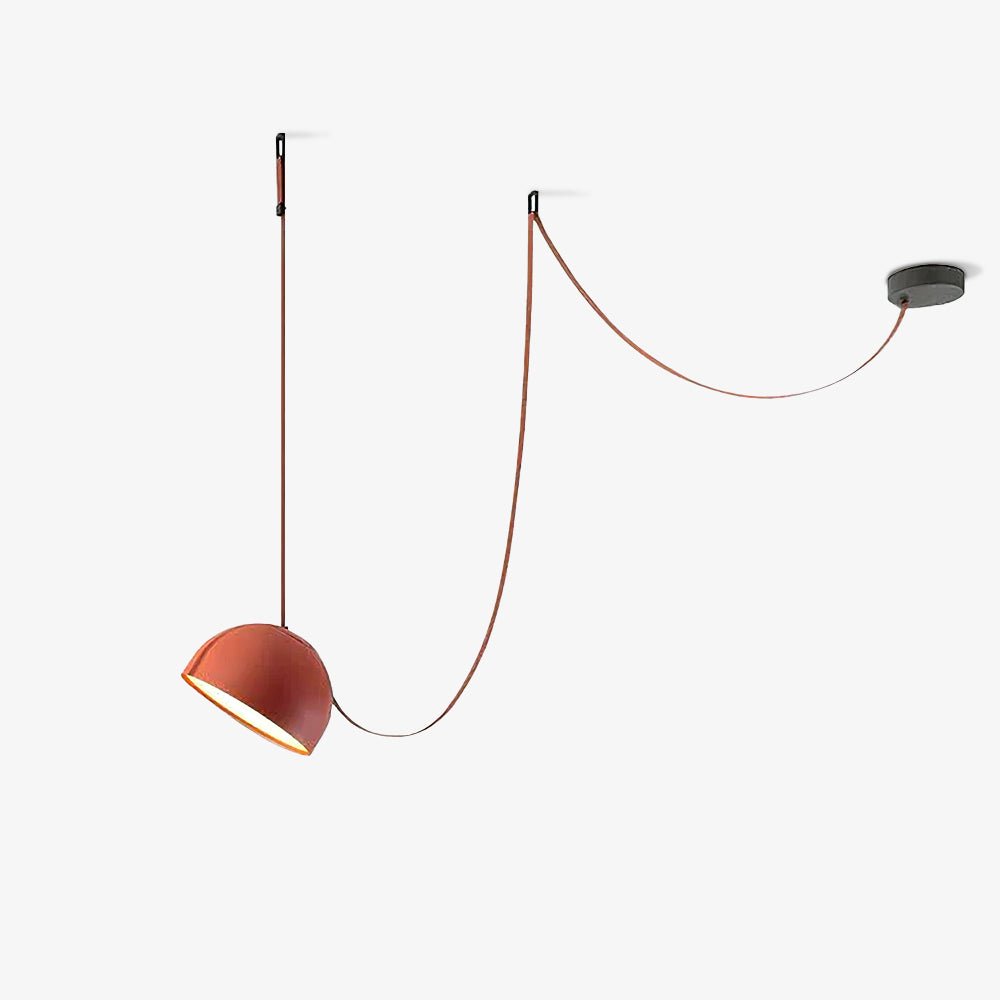 Contemporary Fabric Strap Ceiling Light with 360° Glow – Adjustable Hanging Height | Thomler