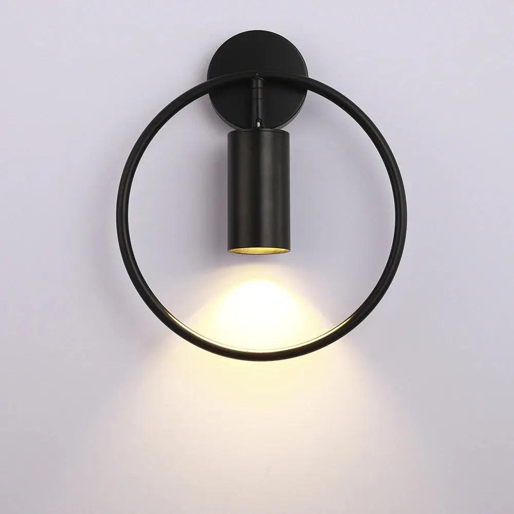 Curved Metal Wall Sconce Light with Linear Arm Design | Modern Lighting for Bedroom Living Room Hallway | Available in Black Gold & Black-Go | Thomler