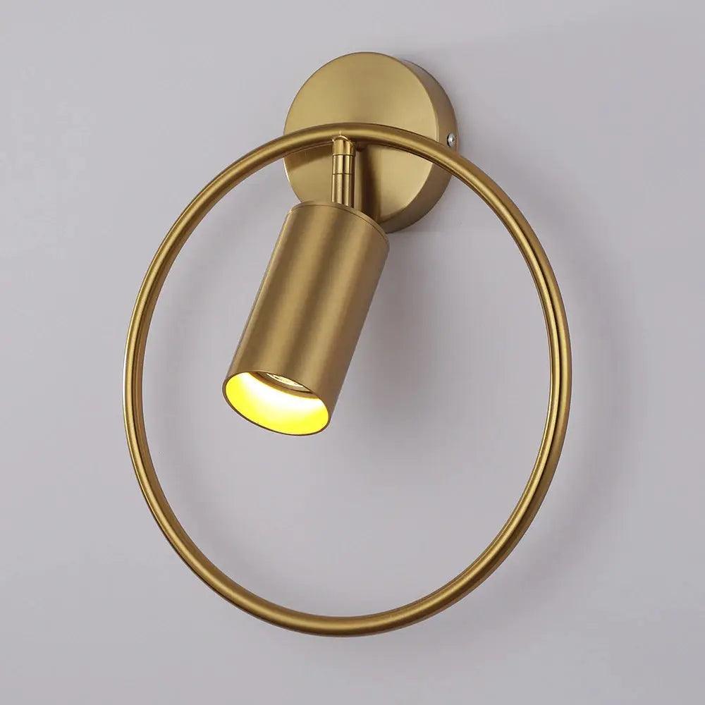 Curved Metal Wall Sconce Light with Linear Arm Design | Modern Lighting for Bedroom Living Room Hallway | Available in Black Gold & Black-Go | Thomler