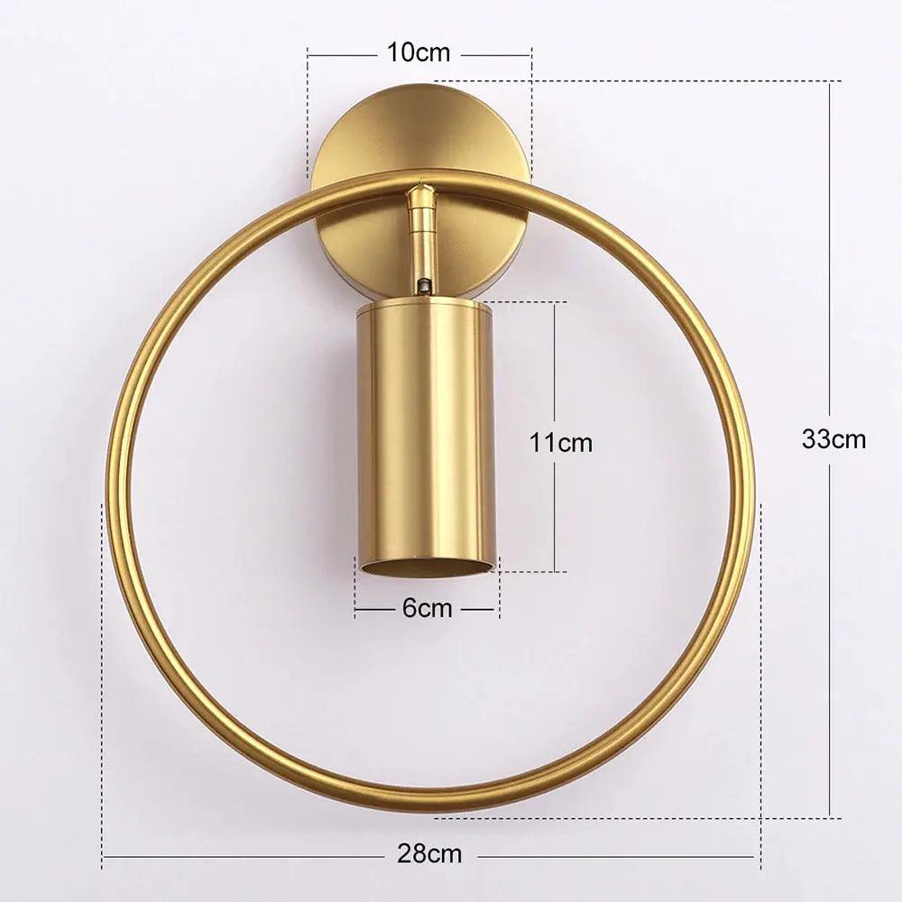 Curved Metal Wall Sconce Light with Linear Arm Design | Modern Lighting for Bedroom Living Room Hallway | Available in Black Gold & Black-Go | Thomler