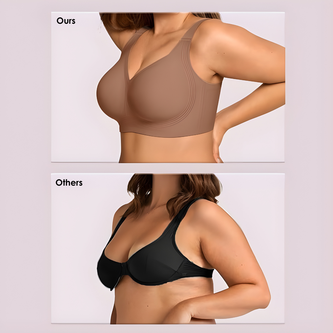 Wireless Push-Up Comfort Bra with Silicone Support Bands for All-Day Lift and Shape | Thomler
