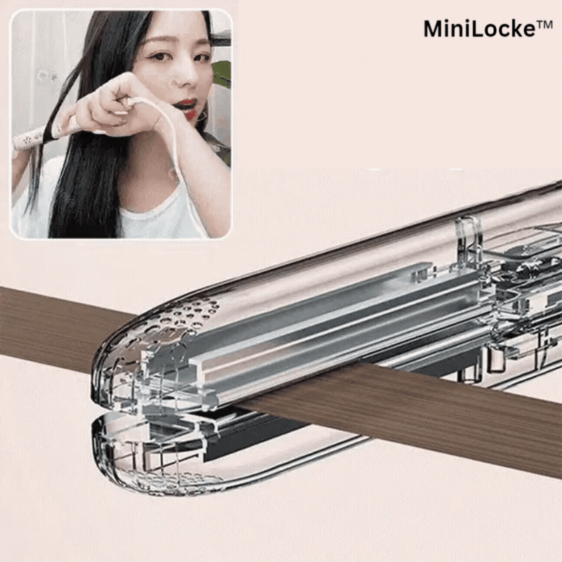 Compact USB Hair Styling Iron for Curls and Straightening – 0.6 in Ceramic Barrel, Burn-Safe Design for Travel | Thomler