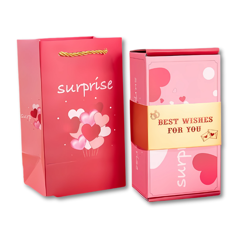 Pop-Up Surprise Gift Box with Heart Design – Multi-Layer Exploding Present for Birthdays, Anniversaries & Celebrations | Thomler