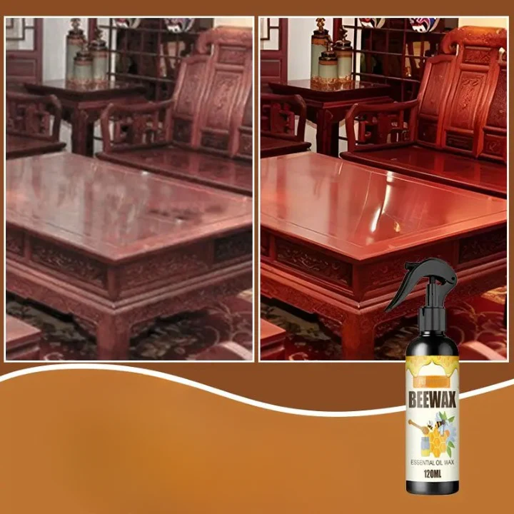 Natural Wood & Leather Conditioning Spray with Beeswax for Furniture, Floors & Surfaces | Non-Toxic Polish | Thomler