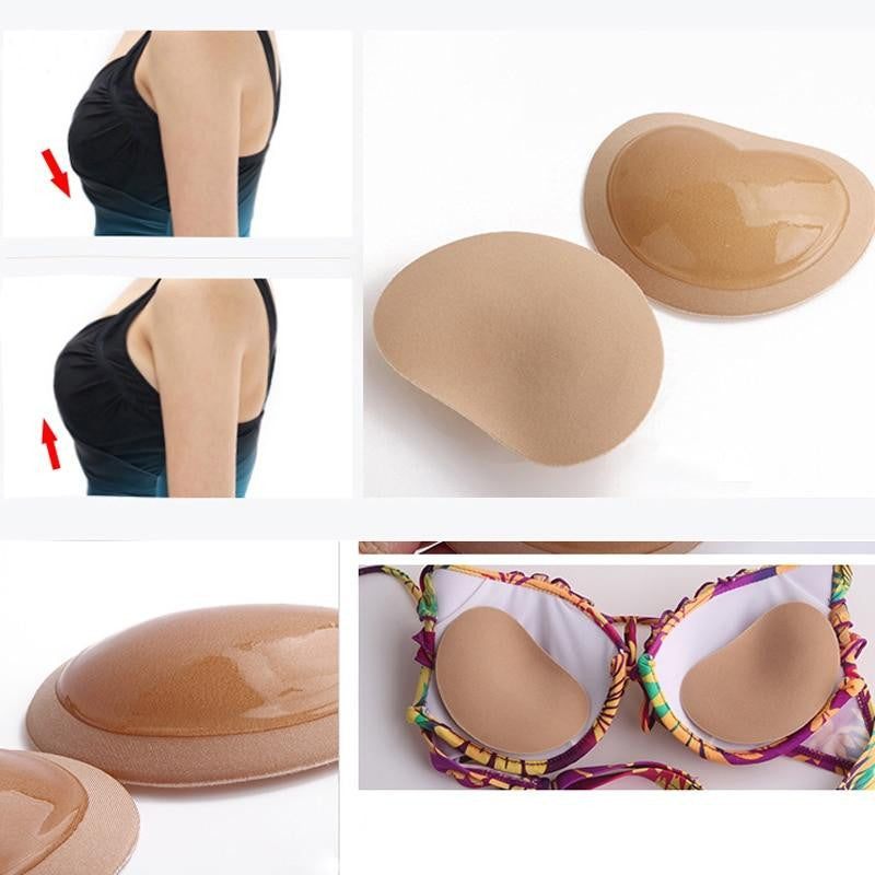 Swimsuit Insert Pads with Adhesive Back for Bikini Tops & Bras | Waterproof Push-Up Foam Enhancers for Women | Reusable Breathable Cups | Thomler